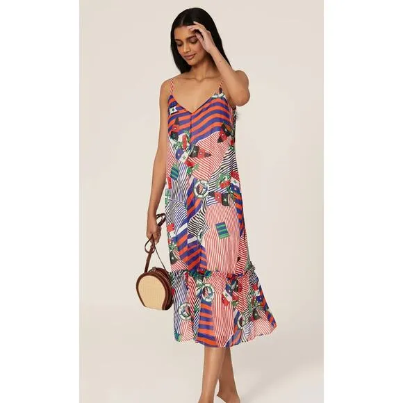 Lauren Ralph Lauren Multi Printed Shift Dress, Women’s Size 2, Nautical