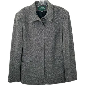 Lauren Ralph Lauren Women’s Gray Herringbone Lambs Wool Blend No Size Tag