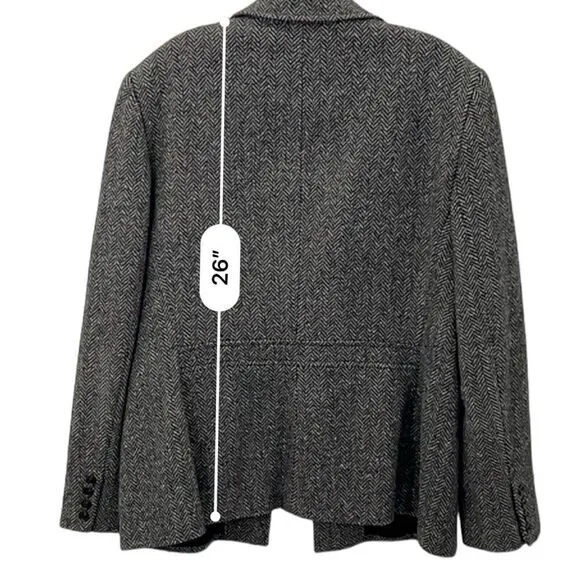Lauren Ralph Lauren Women’s Gray Herringbone Lambs Wool Blend No Size Tag