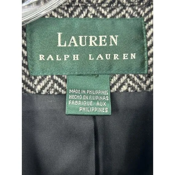 Lauren Ralph Lauren Women’s Gray Herringbone Lambs Wool Blend No Size Tag