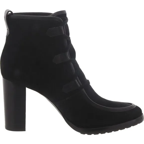 Lauren Ralph Lauren Womens Mabel Black Suede Lace-Up Dressy Booties Shoes Used