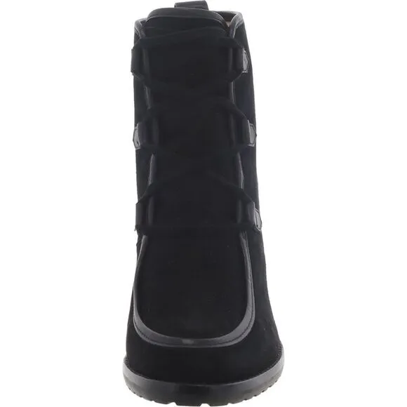 Lauren Ralph Lauren Womens Mabel Black Suede Lace-Up Dressy Booties Shoes Used