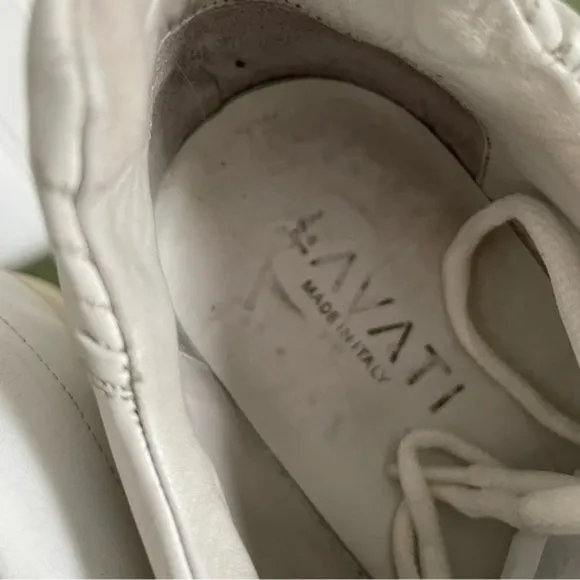 Lavati *Italy* Low-Top Sneakers/Casual Shoes in White Leather