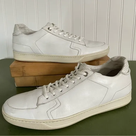 Lavati *Italy* Low-Top Sneakers/Casual Shoes in White Leather