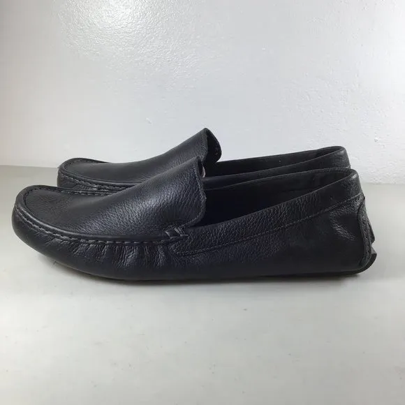 L.B. Evans Alton Leather Moccasin Black Size 14