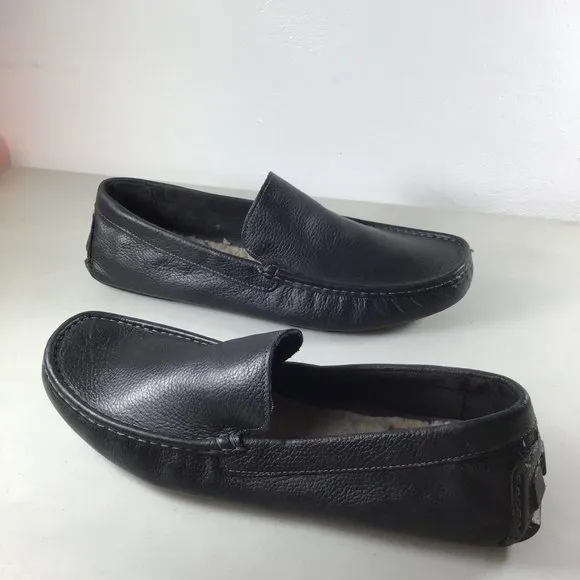 L.B. Evans Alton Leather Moccasin Black Size 14