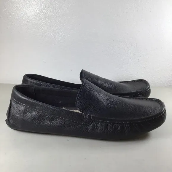 L.B. Evans Alton Leather Moccasin Black Size 14