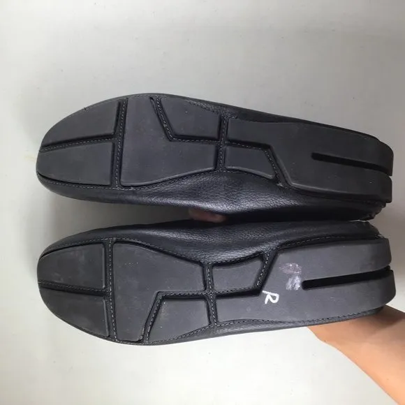L.B. Evans Alton Leather Moccasin Black Size 14