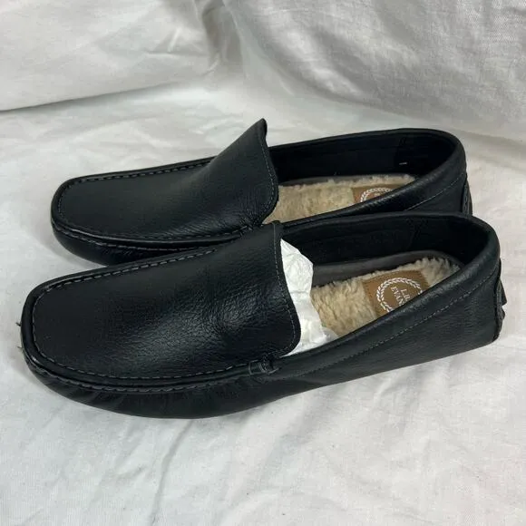 L.B Evans Leather Alton slip On Casual Slippers loafer  Faux Shearling NWOB
