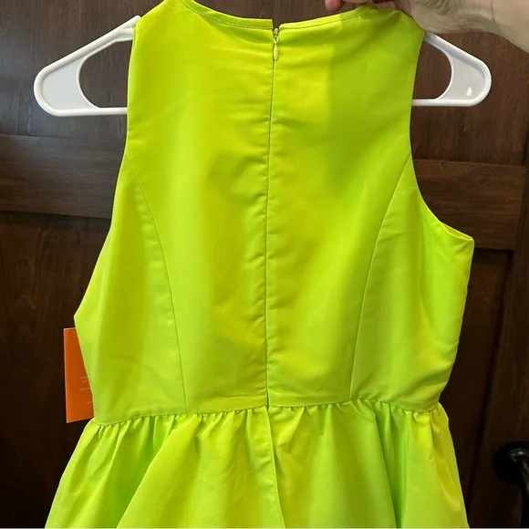 LDT BAILEY SAKS FIFTH AVENUE NWT SUMMER PARTY DRESS BOLD RUFFLE BLUE GREEN TANK