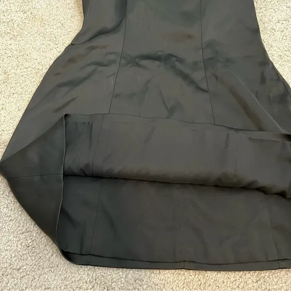 Leman Mercer Black Satin Mila Dress. Size XS.