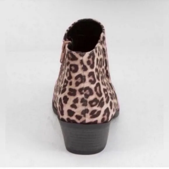 Leopard Print Ankle Boots Size 6