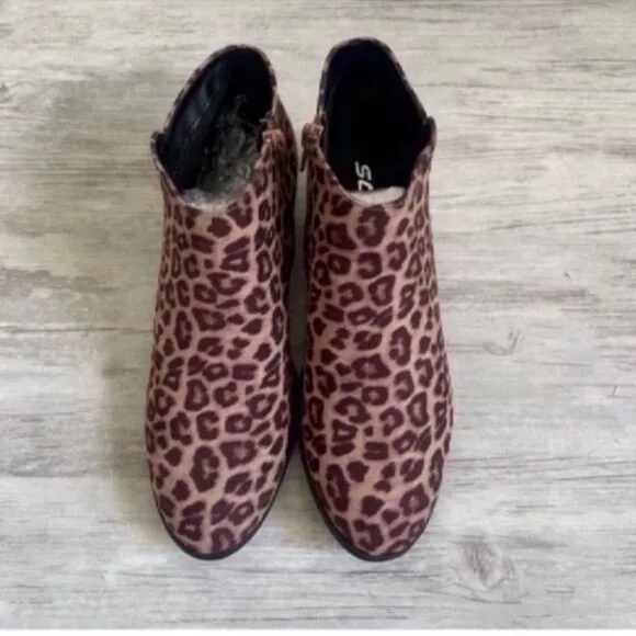 Leopard Print Ankle Boots Size 6