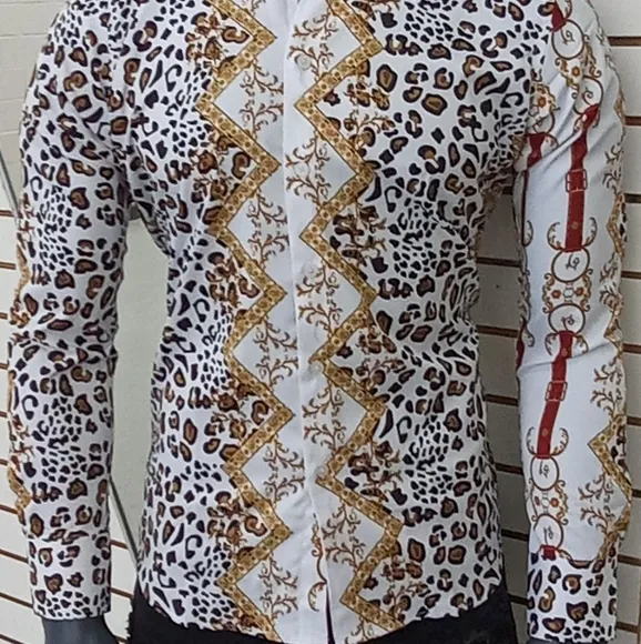 Leopard Print Luxury Men Shirt
