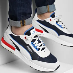 LIKE NEW Puma Royal Blue White Black Sneakers Lifestyle Shoes Sporty Style 8