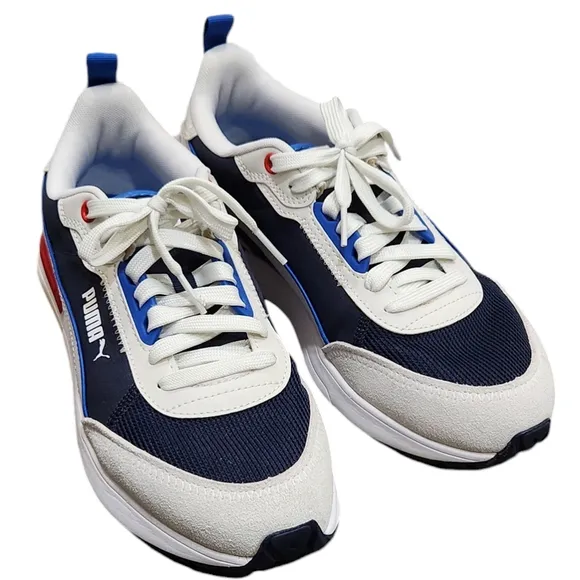 LIKE NEW Puma Royal Blue White Black Sneakers Lifestyle Shoes Sporty Style 8