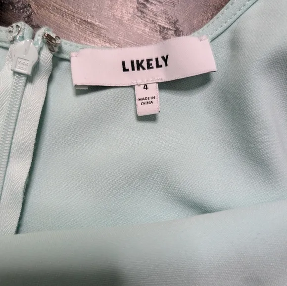 Likely Light Blue Mini Dress Size‎ 4