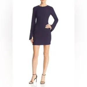 LIKELY Manhattan Long Sleeve Navy Sheath Mini Dress size 6 Minimalist Elegant