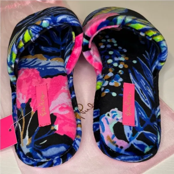 Lilly Pulitzer Maritime Slippers, Onyx Earned Stripes