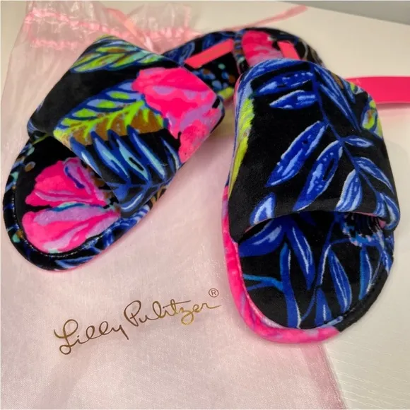 Lilly Pulitzer Maritime Slippers, Onyx Earned Stripes