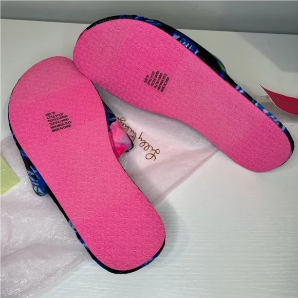 Lilly Pulitzer Maritime Slippers, Onyx Earned Stripes