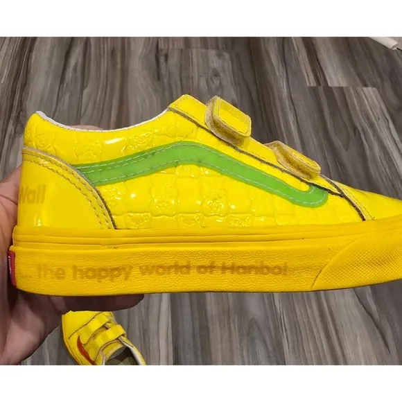 Limited Edition Vans Old Skool Haribo Goldbear Shoes Boys Size 1.5 Bright Yellow
