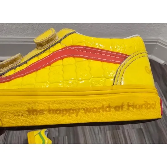 Limited Edition Vans Old Skool Haribo Goldbear Shoes Boys Size 1.5 Bright Yellow