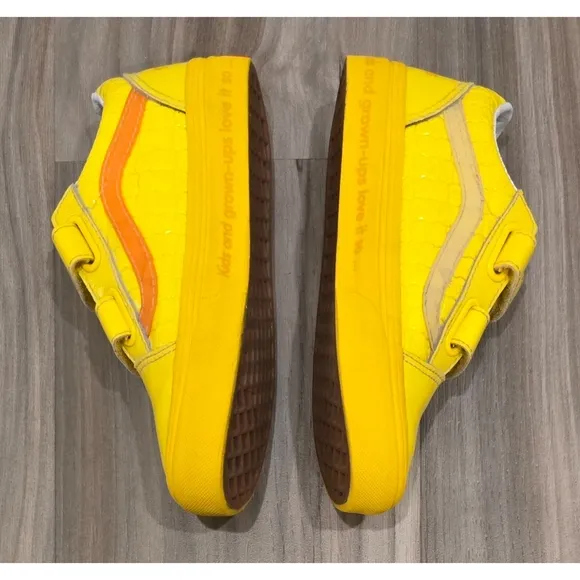 Limited Edition Vans Old Skool Haribo Goldbear Shoes Boys Size 1.5 Bright Yellow