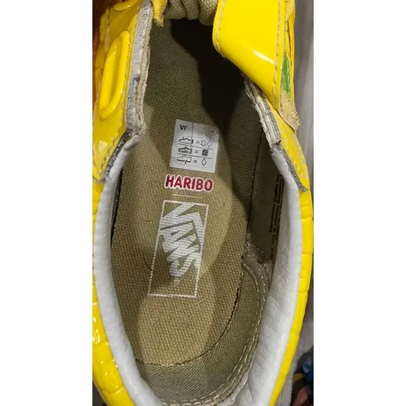 Limited Edition Vans Old Skool Haribo Goldbear Shoes Boys Size 1.5 Bright Yellow