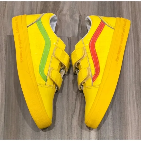 Limited Edition Vans Old Skool Haribo Goldbear Shoes Boys Size 1.5 Bright Yellow
