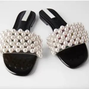 Limited Edition Zara Pearl Slide Slippers