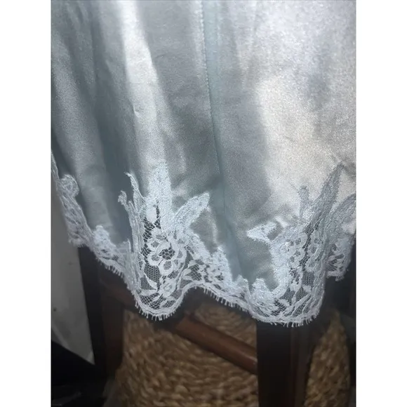 Lise Charmel Silk Slip Dress Nightie Small Womens Luxury Nightwear Blue