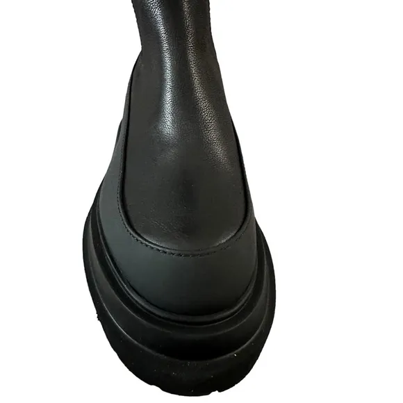 LITA By Ciara Chelsea Mid High Leather Black Boots for Women, SZ. EU 36 / US 5.5