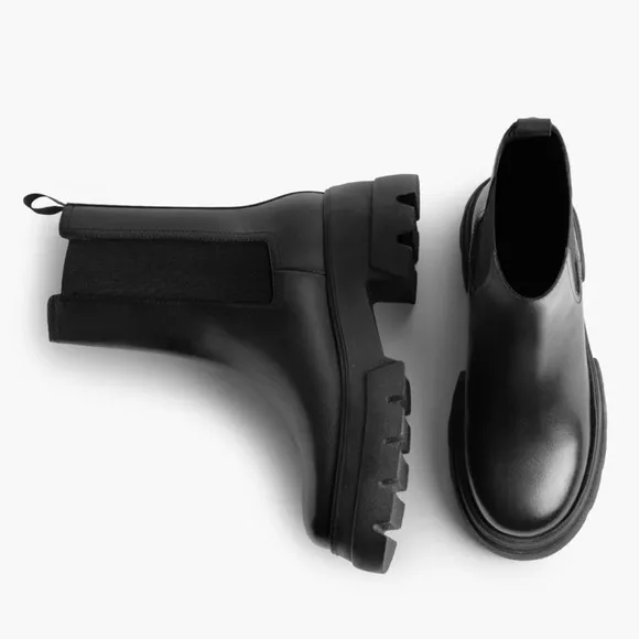 LITA By Ciara Chelsea Mid High Leather Black Boots for Women, SZ. EU 36 / US 5.5