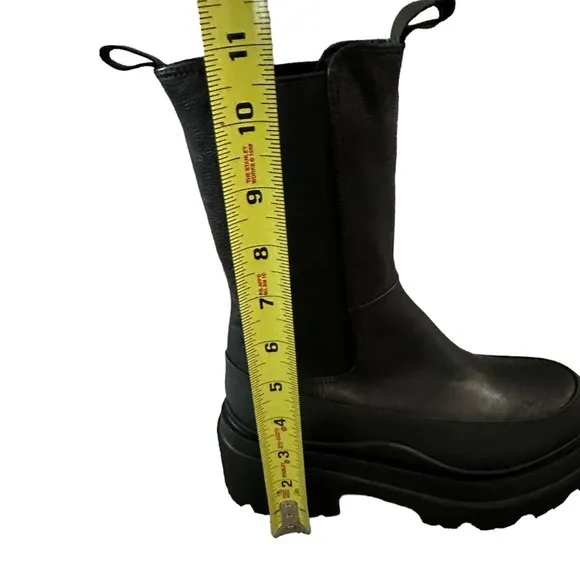 LITA By Ciara Chelsea Mid High Leather Black Boots for Women, SZ. EU 36 / US 5.5
