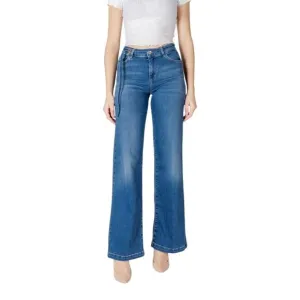 Liu Jo Light Blue Zip-Front Denim Jeans Women