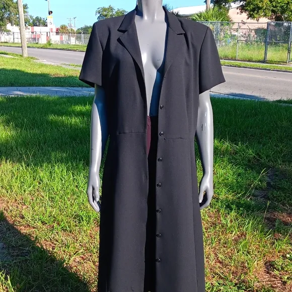 LIZ CLAIBORNE DRESSES LADIES VINTAGE (8) BUTTON CLOSURE LUXURY MAXI DRESS