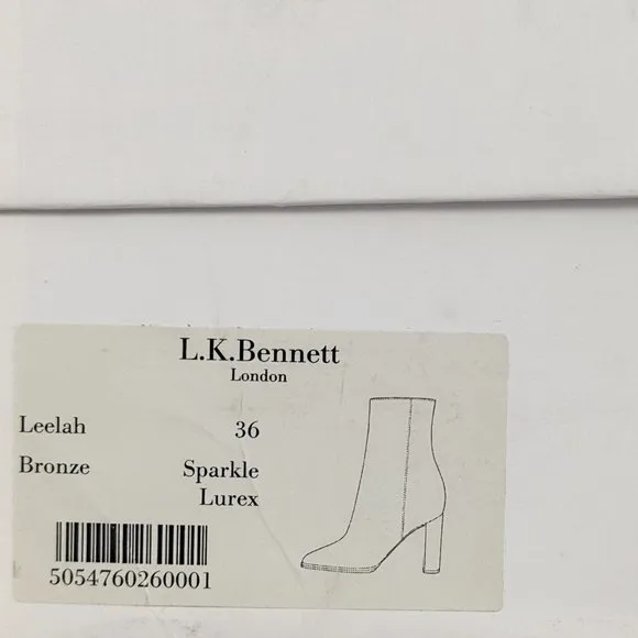 L.K. Bennett Leelah Ankle Boots, Bronze, Women's 36 EU (US 6)