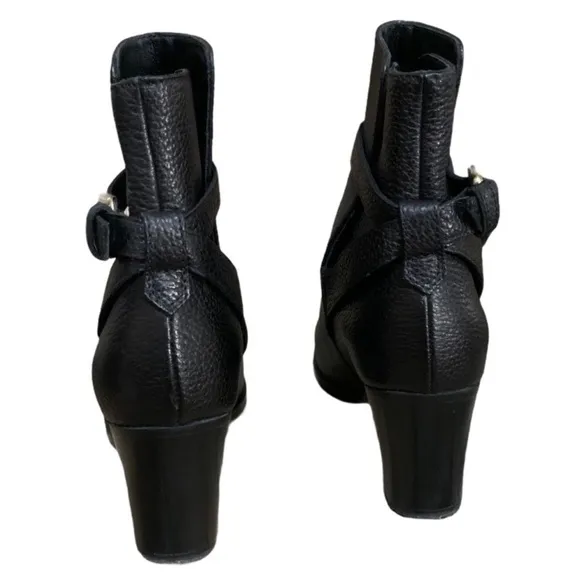 L.K.Bennette Dionne Black Leather Ankle Booties Size 36