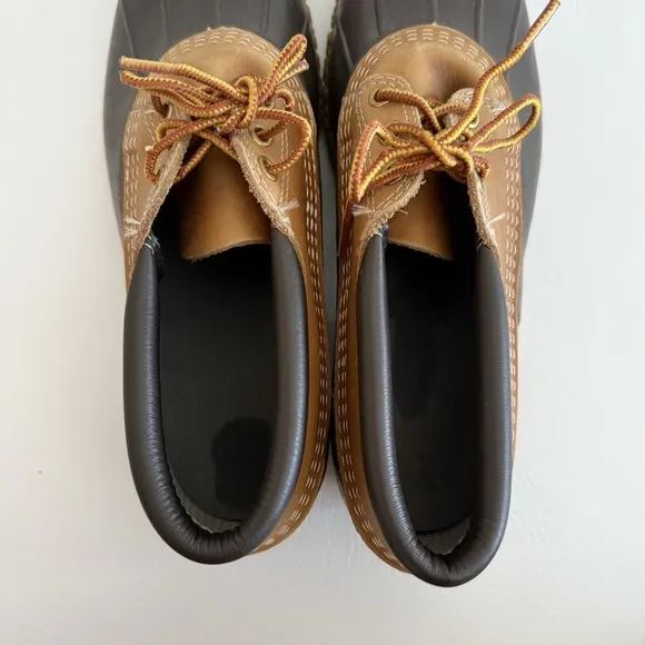 L.L. Bean Bean Boots Men's Size 11M Brown Rubber Moc Duck Shoes USA Made