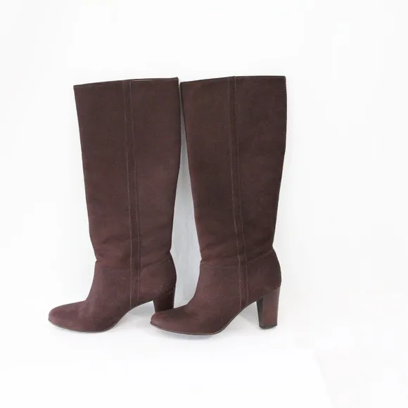 LL Bean Boots Women Leather Knee High sz 9 Dress Shoes Pull on style