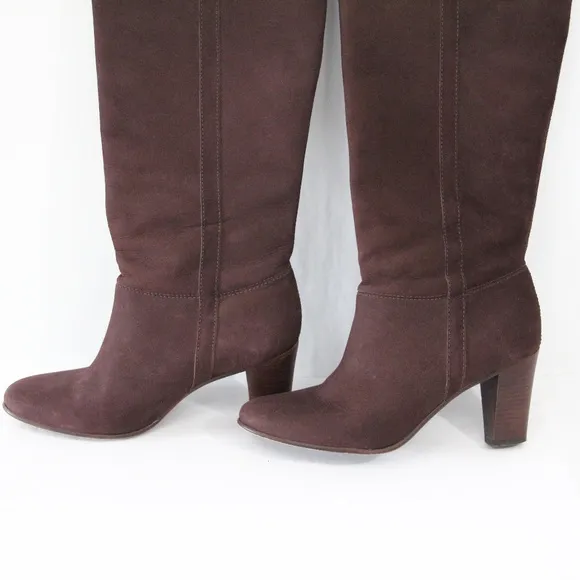 LL Bean Boots Women Leather Knee High sz 9 Dress Shoes Pull on style