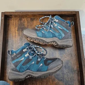L.L. Bean Hiking Trail Model Twilight Boots 286156 Boys Blue/Gray Size 3