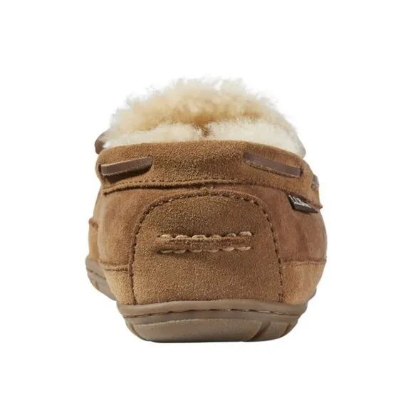 LL Bean Wicked Good Moccasins Men’s 12 Wide Australian Fur ⭐️ Best Slippers!
