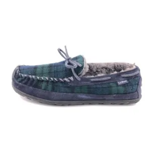 L.L. Bean Wicked Good Plaid Flannel Moccasin Slippers 10M