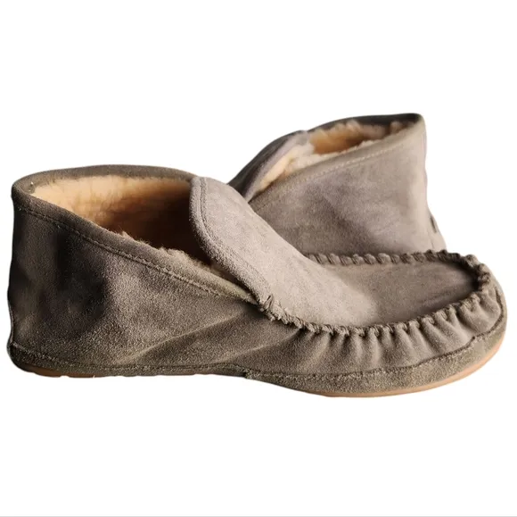 L.L. Bean Wicked Good Slippers Size 12 Medium Boot Moccasins Shearling Suede