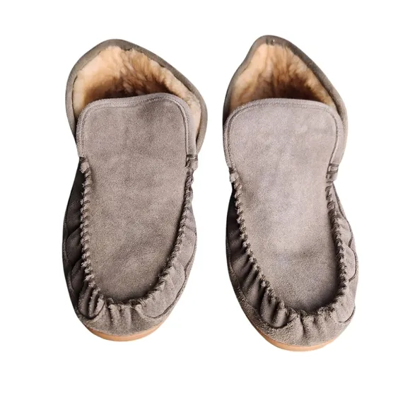 L.L. Bean Wicked Good Slippers Size 12 Medium Boot Moccasins Shearling Suede