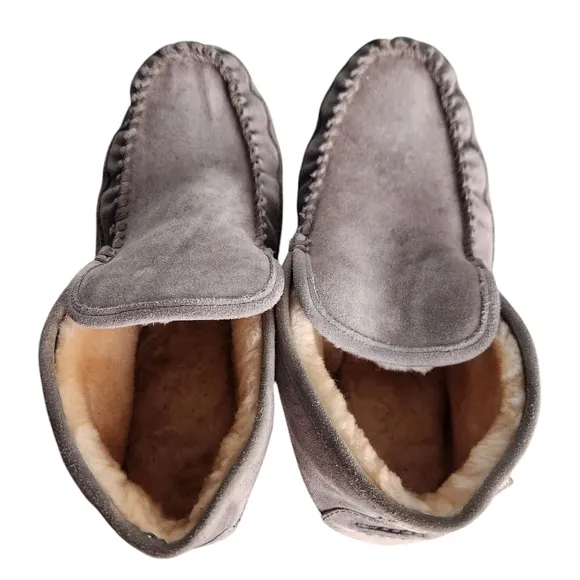 L.L. Bean Wicked Good Slippers Size 12 Medium Boot Moccasins Shearling Suede