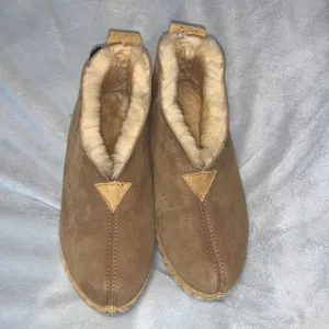 LL bean wicked good slippers size 9 high top suede wool shearling interior warm