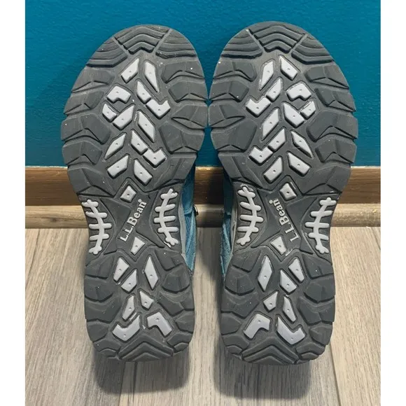 L.L.Bean Model Hikers Tek 2.5 Kid's 4 Trail Waterproof Blue/Grey Athletic Boots